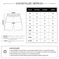 GUÍA DE TALLE BERMUDA ED. FÍSICA SECUNDARIO Bermuda Azul Unisex