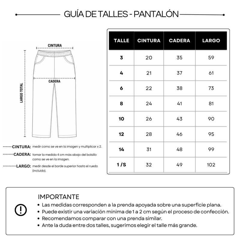 Pantalón Rústico Niña Inst. Arte Nuevo