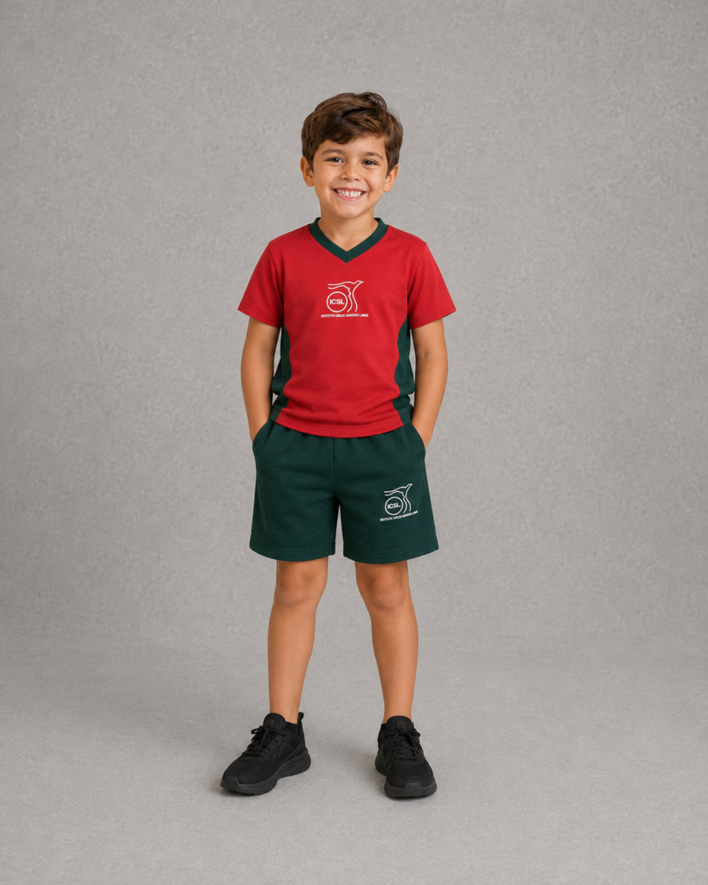 Uniforme Ed. Física Primario Inst. Saavedra Lamas 3 Bermuda Rústico Deportivo Ed. Física Primario ICSL