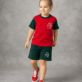 Remera y bermuda Uniforme Jardín Inst. Saavedra Lamas nena Bermuda Uniforme Jardín ICSL