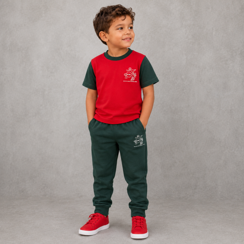 pantalón y remera uniforme jardin icsl Remera Uniforme Jardín ICSL