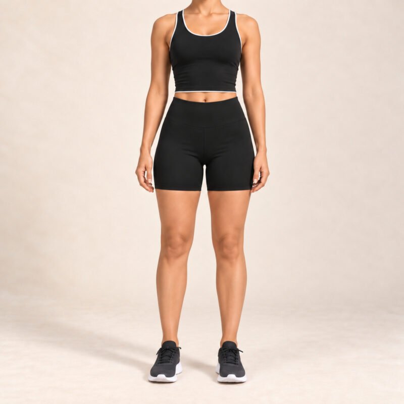 modelo-short-medio-negro-musculosa-negra-vivos-blancos-frente-2000x2000 Short Medio Polisap